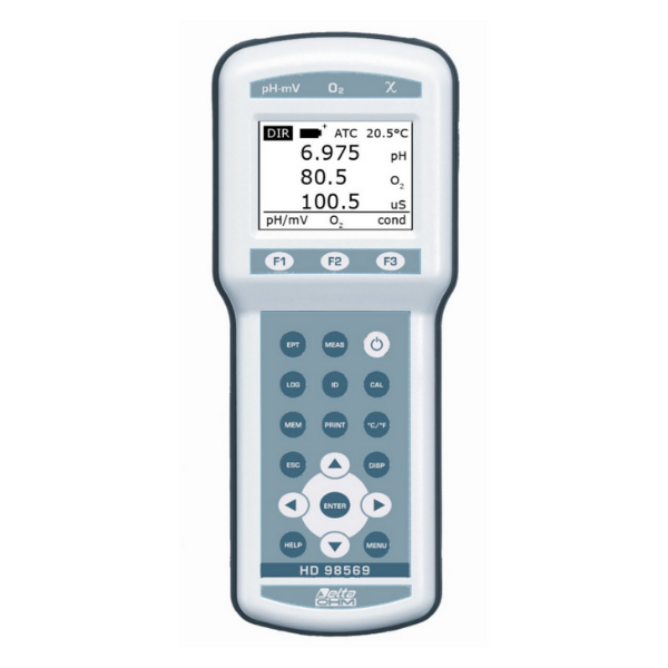 Medidor Digital de Bancada pH, Condutividade, Temperatura e Medidor de Oxigênio dissolvido - HD98569